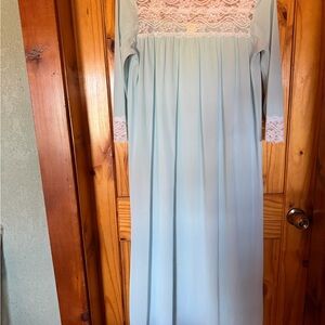 Vintage Blue Long Sleeve Nightgown